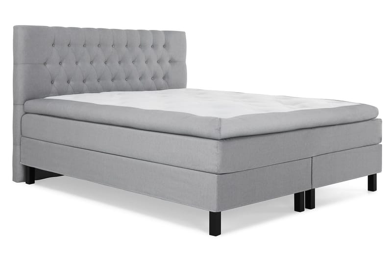 Lucky Komplett Sängpaket 160x200 Polyeter Diamant Sänggavel - Grå - Products - Möbler - Säng - Kontinentalsäng