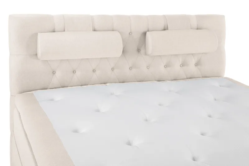 Lucky Komplett Sängpaket 180x200 Memory Slät Sänggavel - Beige - Products - Möbler - Säng - Kontinentalsäng