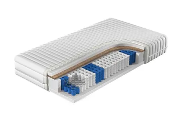 Madrass 160x200 - Vit - Products - Möbler - Säng - Madrass - Resårmadrass & resårbotten