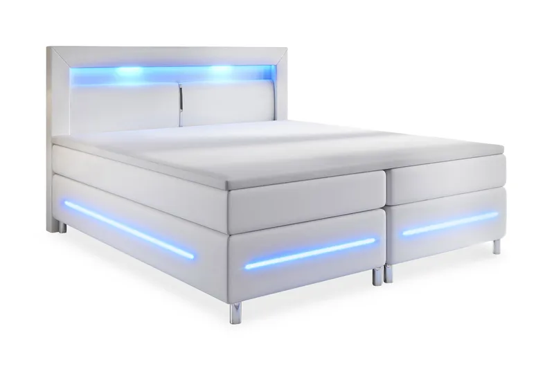 Modena Lyx Sängpaket 140x200 LED-belysning, Vit