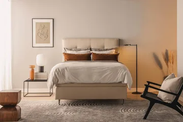 Oslo Lyx Kontinentalsäng 120x200 cm - Beige - Products - Möbler - Säng - Kontinentalsäng