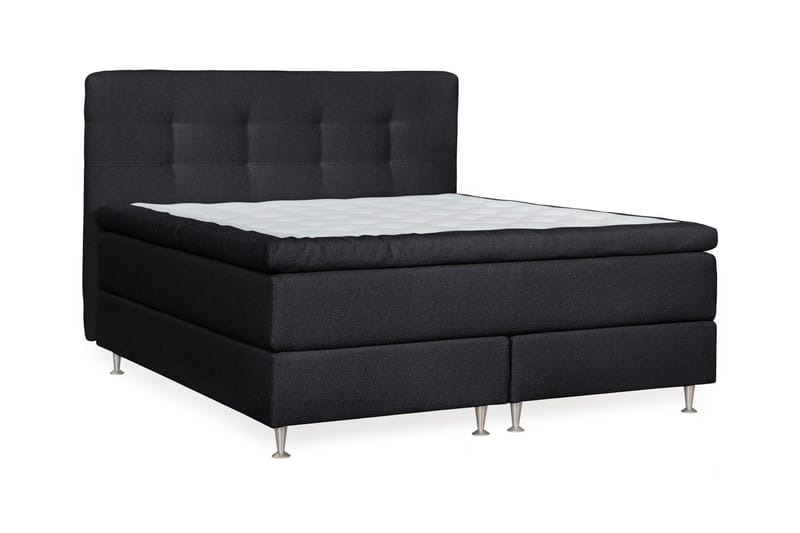 Oslo Lyx Kontinentalsäng 160 knappar loop 20 - Svart - Products - Möbler - Säng - Kontinentalsäng