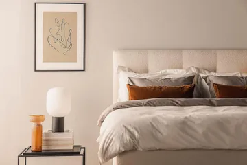 Oslo Lyx Kontinentalsäng 160x200 cm - Ljusbeige - Products - Möbler - Säng - Kontinentalsäng
