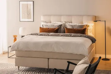 Oslo Lyx Kontinentalsäng 160x200 cm - Ljusbeige - Products - Möbler - Säng - Kontinentalsäng