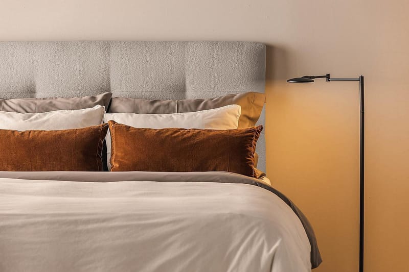 Oslo Lyx Kontinentalsäng Boucle 120x200 - Grå - Products - Möbler - Säng - Kontinentalsäng