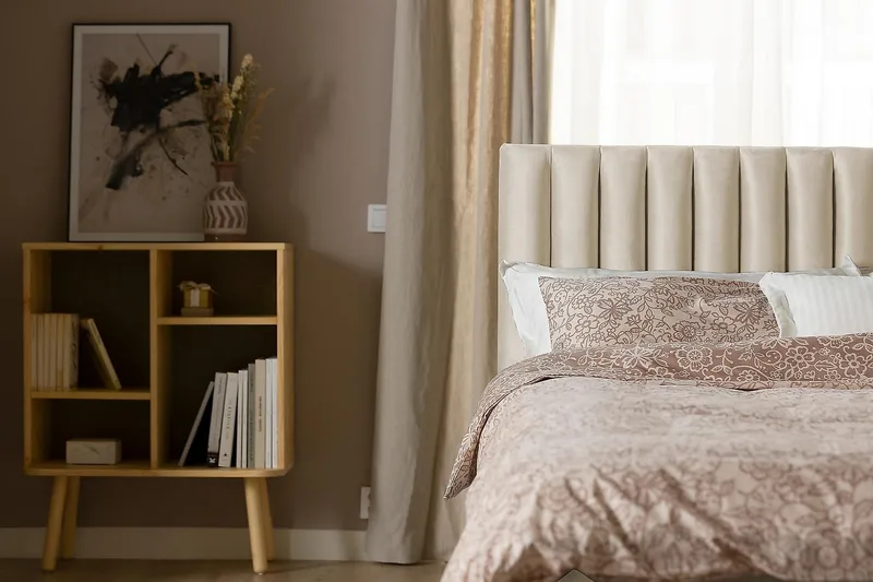 Princess Kontinentalsäng 160x200cm - Beige/Sammet - Products - Möbler - Säng - Kontinentalsäng