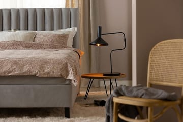 Princess Kontinentalsäng 160x200cm - Ljusgrå/Sammet - Products - Möbler - Säng - Kontinentalsäng