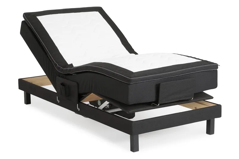 Royal Justerbar Kontinentalsäng 90x200 - Svart - Products - Möbler - Säng - Ställbar säng