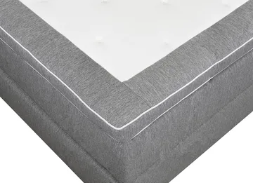 Säng 160x200 cm grå pocket 5 zoner - grå - Products - Möbler - Säng - Kontinentalsäng