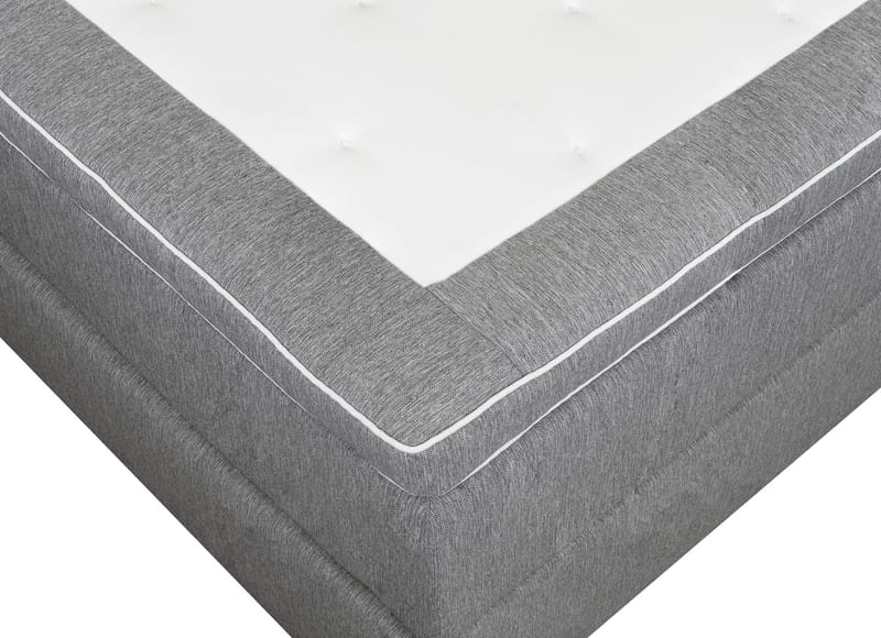Säng 160x200 cm grå pocket 5 zoner - grå - Products - Möbler - Säng - Kontinentalsäng