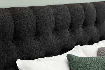 Lucky Diamant Sänggavel 160 cm - Svart/Grå - Products - Möbler - Säng - Sängtillbehör & sänggavel - Sänggavel