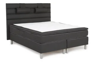 Queen Sänggavel 190 cm Djuphäftad Linjerad - Svart - Products - Möbler - Säng - Sängtillbehör & sänggavel - Sänggavel