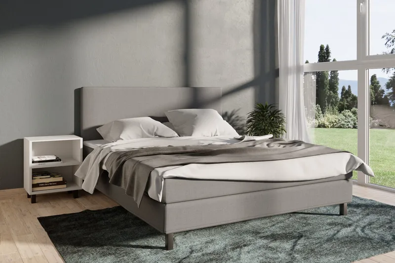 Select No 1 Kontinentalsäng 210x210 - Ljusgrå - Products - Möbler - Säng - Kontinentalsäng