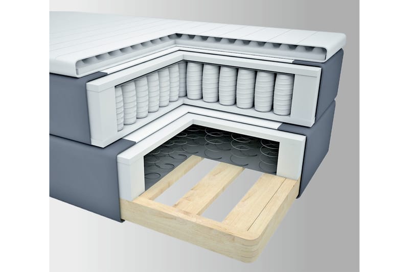 Select No 2 Komplett Sängpaket 120x200 - Ljusgrå/Svart - Products - Möbler - Säng - Enkelsäng