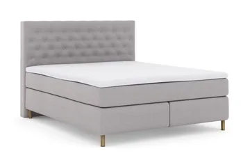 Select No 3 Komplett Sängpaket 210x210 Fast - Ljusgrå/Koppar - Products - Möbler - Säng - Kontinentalsäng