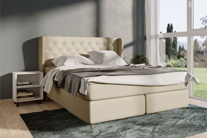 Select No 4 Komplett Sängpaket 140x200 Fast - Beige/Koppar - Products - Möbler - Säng - Kontinentalsäng