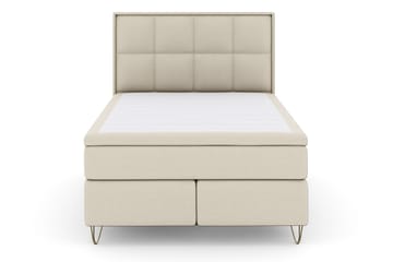 Select No 4 Komplett Sängpaket 140x200 Fast - Beige/Metall V-form - Products - Möbler - Säng - Kontinentalsäng