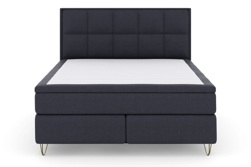 Select No 4 Komplett Sängpaket 180x200 Medium, Blå/Metall V-form