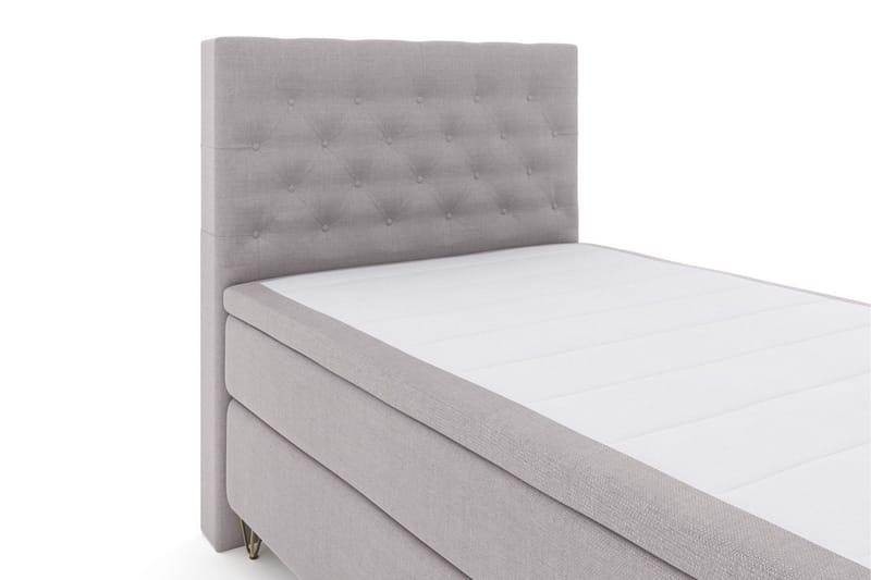 Select No 4 Kontinentalsäng 120x200 Fast - Ljusgrå/Metall V-Form - Products - Möbler - Säng - Enkelsäng