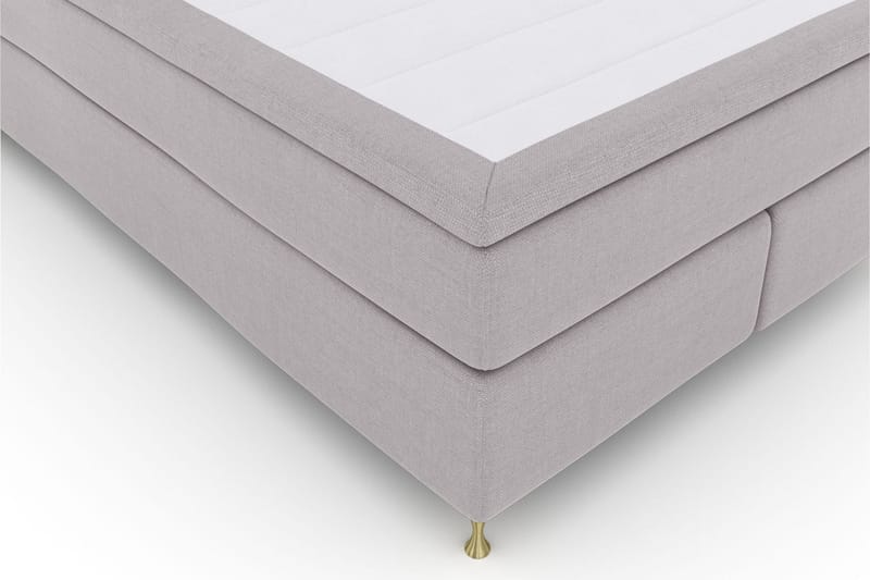 Select No 4 Kontinentalsäng 140x200 Fast - Ljusgrå/Guld - Products - Möbler - Säng - Kontinentalsäng