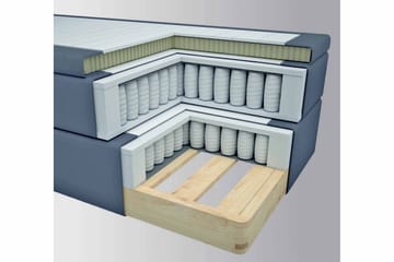 Select No 4 Kontinentalsäng 140x200 Fast - Ljusgrå/Guld - Products - Möbler - Säng - Kontinentalsäng