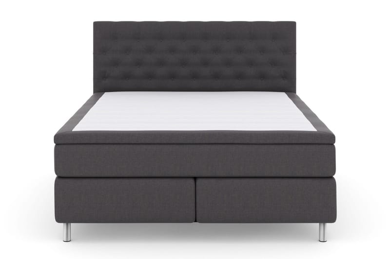 Select No 4 Kontinentalsäng 210x210 Fast, Mörkgrå/Metall