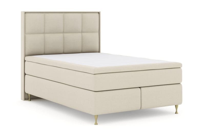 Select No 5 Komplett Sängpaket 140x200 Fast/Medium Latex - Beige/Guld - Products - Möbler - Säng - Kontinentalsäng