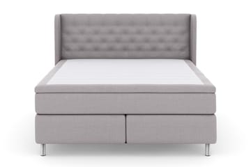 Select No 5 Komplett Sängpaket 160x200 Fast Watergel, Ljusgrå/Metall