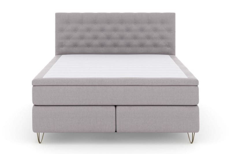 Select No 5 Kontinentalsäng 160x200 Fast Watergel - Ljusgrå/Metall V-Form - Products - Möbler - Säng - Kontinentalsäng