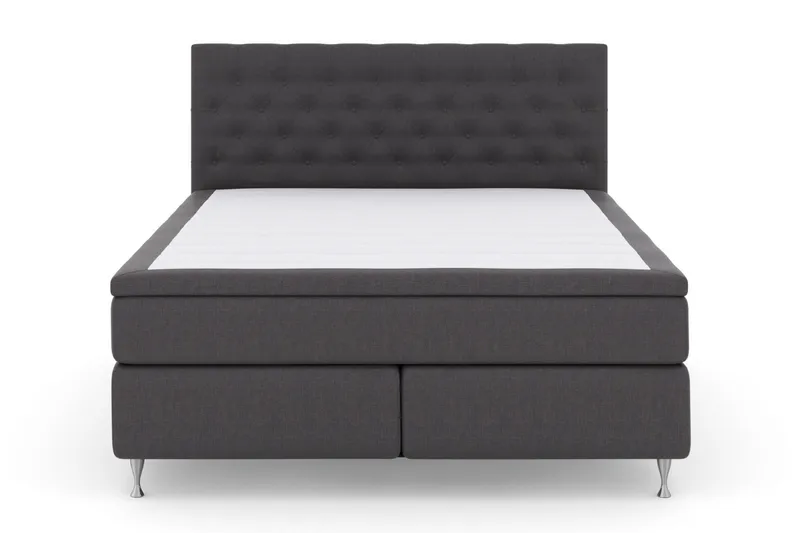 Select No 5 Kontinentalsäng 210x210 Medium Watergel, Mörkgrå/Silver