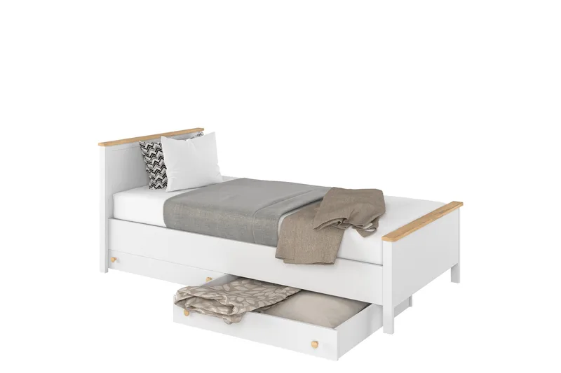 Storys Sängram 200x90 cm, Vit