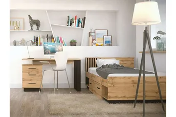 Strathy Sängram 120x200 cm - Svart - Products - Möbler - Säng - Säng med förvaring