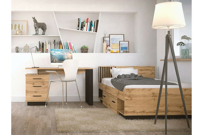 Strathy Sängram 120x200 cm - Svart - Products - Möbler - Säng - Säng med förvaring