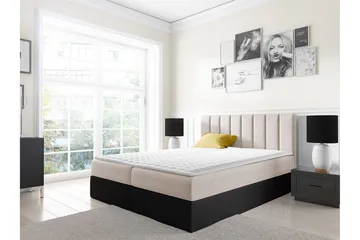 Vasil Kontinentalsäng 120x200 - Beige - Products - Möbler - Säng - Säng med förvaring