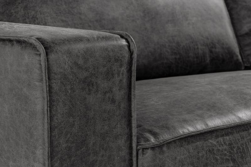 Akron 3-sits Soffa Bondedläder - Mörkgrå - Products - Möbler - Soffa - Skinnsoffa