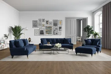 Andrew 2-sits Sammetssoffa - Blå - Products - Möbler - Soffa - 2 sits soffa