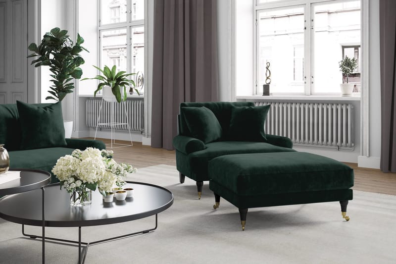 Andrew 2-sits Sammetssoffa - Grön - Products - Möbler - Soffa - 2 sits soffa