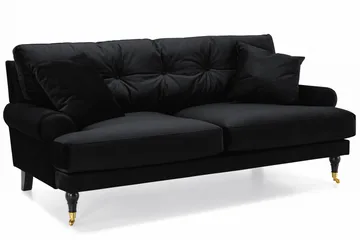 Andrew 2-sits Sammetssoffa - Svart - Products - Möbler - Soffa - 2 sits soffa