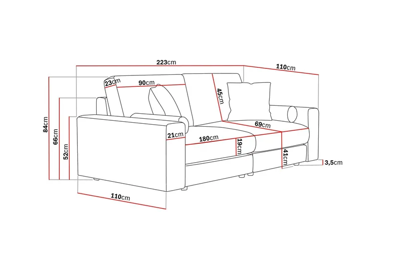 Arken Lyx 3-sits Djup Soffa i Manchester - Brun - Products - Möbler - Soffa - 3 sits soffa