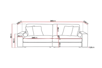 Arken Lyx 4-sits Djup Soffa i Manchester - Beige - Products - Möbler - Soffa - 4 sits soffa