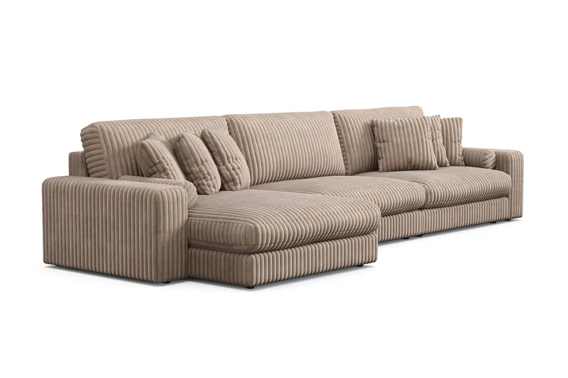 Arken Lyx 6-sits Vändbar L-formad Djup Divansoffa i Manchester - Greige - Products - Möbler - Soffa - Divansoffa & schäslongsoffa