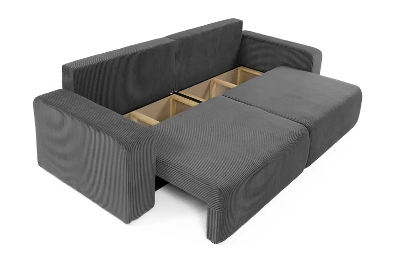 Barile Bäddsoffa 3-sits i Plysch - Beige - Products - Möbler - Soffa - Bäddsoffa - 3 sits bäddsoffa
