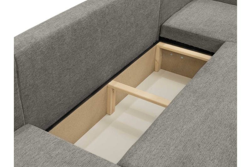 Barile Bäddsoffa Dubbeldivan 4-sits i Plysch - Beige - Products - Möbler - Soffa - Bäddsoffa - U bäddsoffa