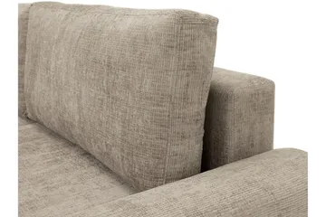 Bella Bäddsoffa 3-sits i Plysch - Beige - Products - Möbler - Soffa - Bäddsoffa - 3 sits bäddsoffa