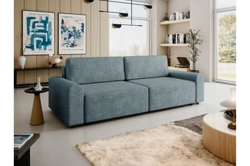 Bella Bäddsoffa 3-sits i Plysch - Grå - Products - Möbler - Soffa - Bäddsoffa - 3 sits bäddsoffa