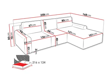 Bella Bäddsoffa med Divan 3-sits i Plysch - Beige - Products - Möbler - Soffa - Bäddsoffa - Bäddsoffa divan
