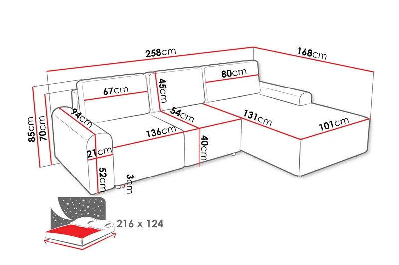 Bella Bäddsoffa med Divan 3-sits i Plysch - Beige - Products - Möbler - Soffa - Bäddsoffa - Bäddsoffa divan