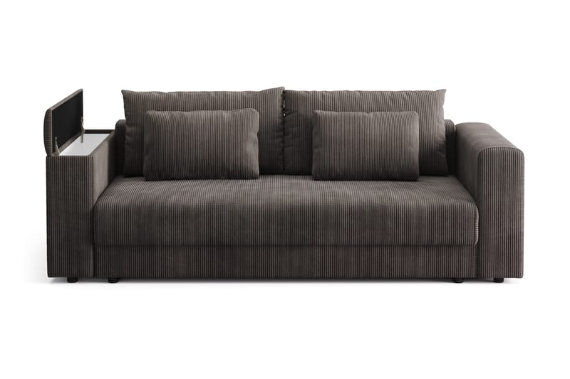 Bergen Extra djup 3-sits Bäddsoffa med Bäddmadrass i Memoryskum och Tvättbar klädsel - Brun Manchester - Products - Möbler - Soffa - Bäddsoffa - 3 sits bäddsoffa