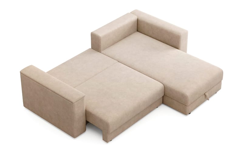 Bergen Extra djup 3-sits Bäddsoffa med Divan och Bäddmadrass i Latex och Tvättbar klädsel - Beige Tyg - Products - Möbler - Soffa - Bäddsoffa - Bäddsoffa divan