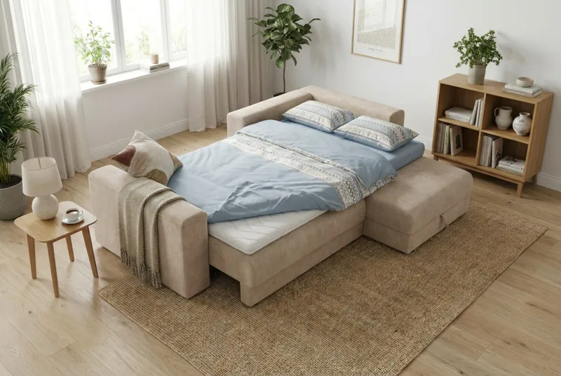 Bergen Extra djup 3-sits Bäddsoffa med Divan och Bäddmadrass i Polyesterskum och Tvättbar klädsel - Brun Tyg - Products - Möbler - Soffa - Bäddsoffa - Bäddsoffa divan